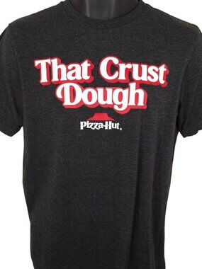 Pizza Hut T Shirt Mens Size Medium Dark Gray That Crust Dough Snack Tee